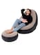 Generic Inflatable Lounge Chair With Extra Foot Mat Makes It Inflate And Deflate Quickly