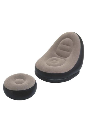 Generic Inflatable Lounge Chair With Extra Foot Mat Makes It Inflate And Deflate Quickly