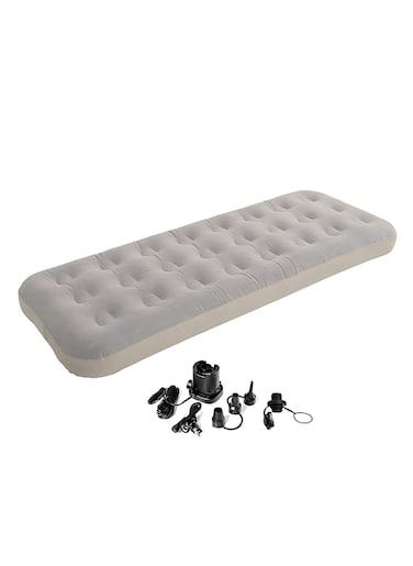 Manful Inflatable Mattress With Pump Portable Outdoor Air Mattress Foldable Single Thickened Flocking Mattress For Outdoor And Home