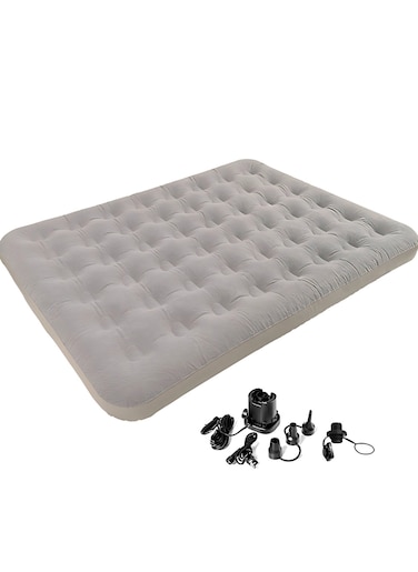 Manful Inflatable Mattress With Pump Portable Outdoor Air Mattress Foldable Single Thickened Flocking Mattress For Outdoor And Home