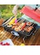 Manful Charcoal Grill For Camping Cooking Stainless Steel Mini Folding Grill Stove For Travel, Picnic, Motorhome With Cover BBQ Cooking For Outdoor Camping