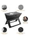 Manful Portable Charcoal Grill For Camping Cooking Stainless Steel Mini Folding Grill Stove For Travel, Picnic, Motorhome With Cover BBQ Cooking For Outdoor Camping