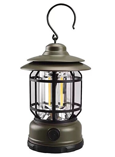 Xinzhen Classic Vintage Camping Lantern, Vintage Rechargeable Camping Light, Rechargeable Vintage Camping Light