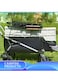Manful Garden Cart Folding Trolley Cart Outdoor Wagon Collapsible With Removable Fabric Festival Garden Camping Picnic Cart Supports Max 100kg Portable Transport Trailer (Black)