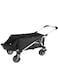 Manful Garden Cart Folding Trolley Cart Outdoor Wagon Collapsible With Removable Fabric Festival Garden Camping Picnic Cart Supports Max 100kg Portable Transport Trailer (Black)