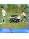 Manful Garden Cart Folding Trolley Cart Outdoor Wagon Collapsible With Removable Fabric Festival Garden Camping Picnic Cart Supports Max 100kg Portable Transport Trailer (Black)