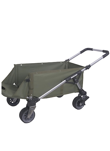 Manful Garden Cart Folding Trolley Cart Outdoor Wagon Collapsible With Removable Fabric Festival Garden Camping Picnic Cart Supports Max 100kg Portable Transport Trailer (Black)