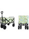 Manful Garden Cart Folding Trolley Cart Outdoor Wagon Collapsible With Removable Fabric Festival Garden Camping Picnic Cart Supports Max 100kg Portable Transport Trailer (Black)