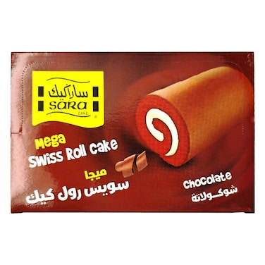 Sara Chocolate Mega Swiss Roll Cake, 60g Pack of 6