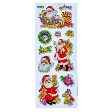 Santa Claus Christmas Decorative Stickers, Multicolor