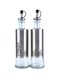 Oil And Vinegar Dispenser Bottle Set Silver/Clear/Black