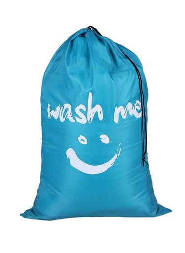 Large Foldable Nylon Laundry Bag Blue 24X1X15kg