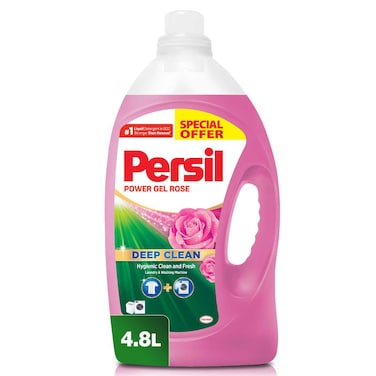 Persil Power Gel Liquid Laundry Detergent Rose 4.8L