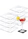Tatuo 8 Pack Acrylic Coasters DIY Cocktail Napkin Holder Square Clear Coasters for Bar Decor Drinks Table Room Home Office, Without Inserts
