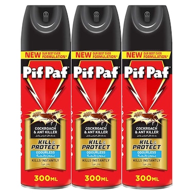 Pif Paf Cockroach &amp; Ant Killer Spray 300ml Pack of 3
