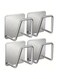 Hifza Online HO 4pcs Stainless Steel Sponge Holder Hooks - No-Drill Self-Adhesive Sink Storage &amp; Drying Rack for Kitchen and Bathroom Organization