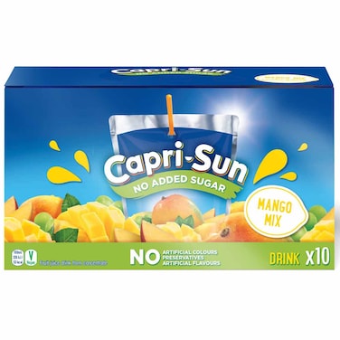 Capri-Sun Mango Mix No Added Sugar Juice Drink, 200ml, Pack of 10
