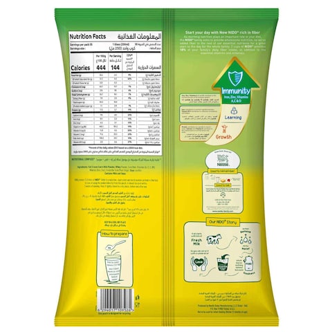 Nestle Nido Fortified Milk Powder Rich In Fiber Pouch 1800g