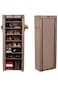 10-Shelf Shoe Organizer with Dust Cover, Holds 27 Pairs, Space-Saving Closet Rack for Doorways