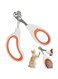 KWSLIN Pets Nail Clipper, Professional Cat Dog Pets Claw Trimmer with Circular Cutting Holes, Orange, Single Hole Style