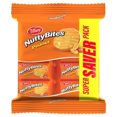 Tiffany Nutty Bites Peanut Biscuits, 72g Pack of 8