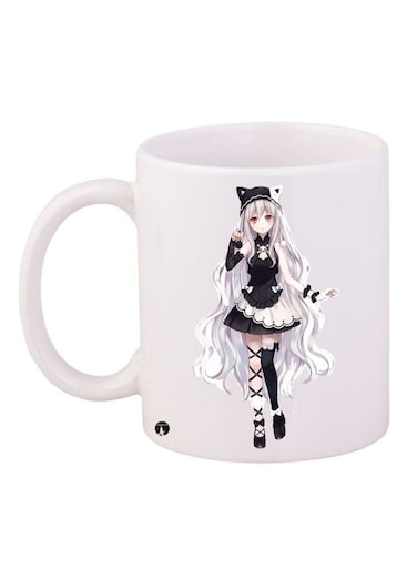 Anime Printed Coffee Mug White/Black/Red