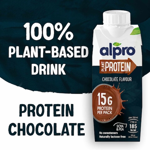 Alpro Soya High in Proteins Chocolate Drink, 100% Plant-Based, Lactose Free  250ml