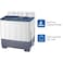 Daewoo , 20 Kg Twin Tub Semi Automatic Washing Machine , White , DW,T200W , 1 Year Warranty
