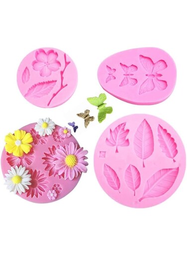 SYOSI Butterfly Silicone Fondant Mold Cake Jelly Molds Kitchen Baking Tool Chocolate Mould By HaiLi Flower Fondant Candy Silicone Molds Chocolate Molds Polymer Clay