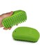 Pet Grooming Massage and Bath Brush Comb, Self Cleaning, for Long and Short Haired Dogs and Cats, Small to Medium Sized (Green)