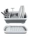 BNYD Plastic Collapsible Dish Drying Rack, Foldable Dinnerware Drainer Organizer for Storage,Kitchen