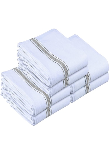 Towels Dish Towels, 16x27 Inches ( 40x70 cm ) 100% Ring Spun Cotton Super Absorbent Linen Kitchen Towels, Soft Reusable Cleaning Bar and Tea Towels Set (6 Pack,)