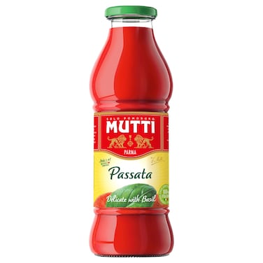 Mutti Passata Tomato Puree with Fresh Basil, 400g