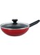 Classique Covered Wok Glass Lid Red 30cm