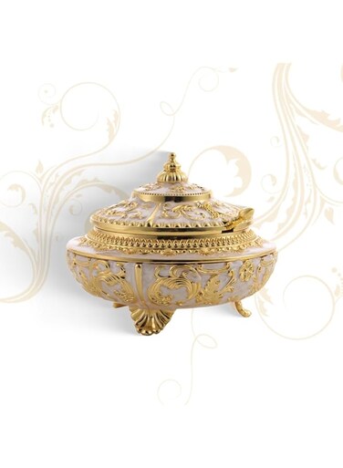 Seasoning Jar, Beautifully Dome Shape Sugar Bowl with Lid, European Candy Jar, Condiment Storage Jars, Metal Container, Decorative Candy Jar, Salt Box for Home Kitchen Office Desk