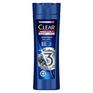 Clear Men  3 in 1 Shampoo For Men Active Clean 400ml
