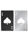 Of Spades Bottle Opener Credit Card Size Pocker Cap Opener Portable Stainless Steel Can Opener 8.5cmx5.4x0.1cm (2 Pack Black &amp; Silver)