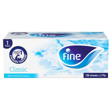 Fine Classic Sterilized Facial Tissues 2 Ply &ndash; 150 Sheets (1 Box)