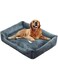 Uhuanyy Dog Bed for Medium Small Large Dogs,Rectangle Durable Washable Puppy Bed,Orthopedic Dog Sofa Bed,Textured Soft Calming Sleeping Cat Beds for Indoor with Anti-Slip Bottom