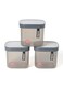 Fusion Plastic Food Storage Containers for Kitchen Set Of 3 Pieces Grey 550 Ml