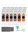 24-Piece Glass Spice Jar Set with Airtight Metal Caps - 120ml Empty Square Spice Containers with Shaker Lids, Labels, Silicone Collapsible Funnel, Sponge Brush, White board Pen Included Multicolour 120ml