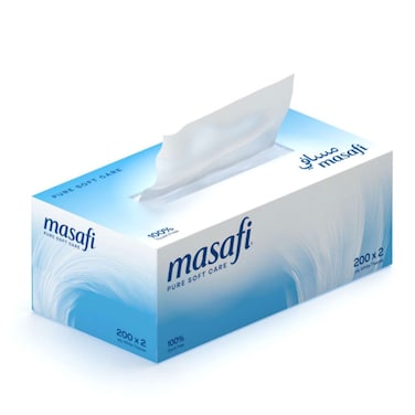 مسافي مناديل وجه، 200 منديل بطبقتين