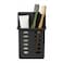 Generic 1pc Wall-Mounted Toothbrush and Toothpaste Holder, Strong Adhesive Bathroom Storage Rack, Multifunctional Toothbrush Organizer For Bathroom, Easy Installation, Free Punching, Black Toothbrush
