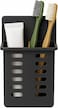Generic 1pc Wall-Mounted Toothbrush and Toothpaste Holder, Strong Adhesive Bathroom Storage Rack, Multifunctional Toothbrush Organizer For Bathroom, Easy Installation, Free Punching, Black Toothbrush