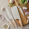 LIVVY 5 Piece Kitchen Knife Set With Block &ndash; Professional Stainless Steel Chef Knives With Ergonomic Wooden Handles &amp; Modern Storage Holder &ndash; For Home &amp; Restaurant Use
