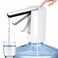 LIVVY Automatic Electric Water Dispenser Pump, USB Rechargeable Drinking Water Pump For 2&ndash;5 Gallon Bottles, Portable Water Bottle Pump For Home, Office, Camping &ndash; White