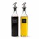LIVVY Glass Oil Dispenser Bottle With Pourer, Transparent Square Vinegar and Olive Oil Bottle For Kitchen, Leak Proof Sauce and Cooking Oil Container