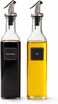 LIVVY Glass Oil Dispenser Bottle With Pourer, Transparent Square Vinegar and Olive Oil Bottle For Kitchen, Leak Proof Sauce and Cooking Oil Container