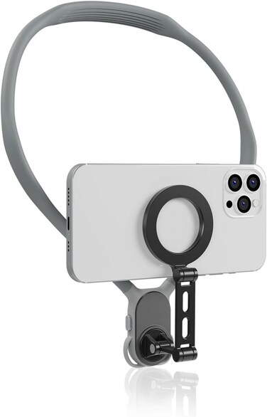Generic Mobile Phone Neck Holder Mount With Anti-Vibration Chest Strap, Wearable Neck Phone Stand For Samsung Galaxy &amp; Android, POV Vlog Video Recording Mount For Sports, Travel, Content Creation