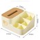 LIVVY Multifunctional Tissue Box With Remote Control Holder &ndash; Nightstand &amp; Car Organizer, Modern Plastic Napkin Storage Box For Living Room, Coffee Table &amp; Bedroom